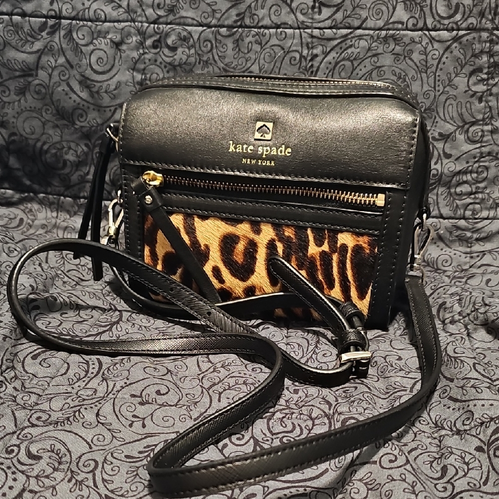 Kate Spade Black and Brown Crossbody Bag